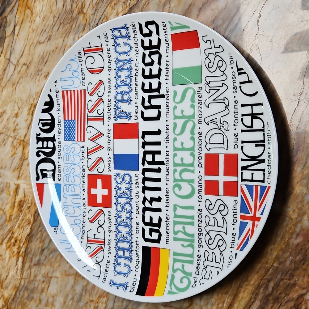 Colorful Cheese-Themed Plate Tray